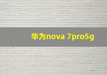 华为nova 7pro5g